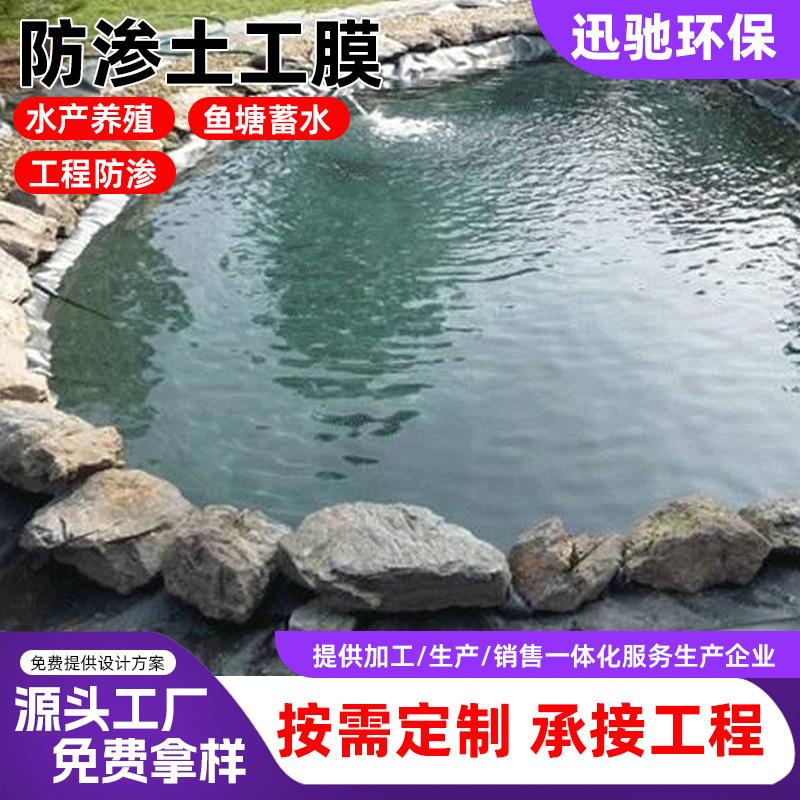 鱼塘养殖膜蓄水池加厚2mm新国标防渗膜尾坝矿氧化塘防渗土工膜