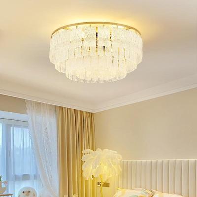 新款轻奢吸顶水晶灯现代简约餐厅水晶吊灯高级感客厅吸顶灯