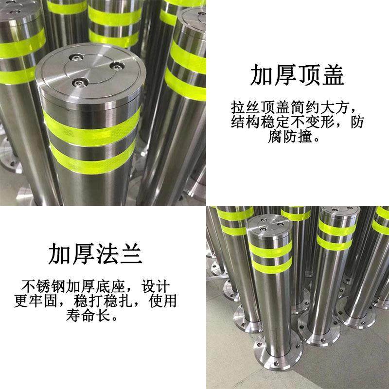 不锈钢警示桩反光防撞隔离道路防撞柱交通隔离柱固定路桩挡车地桩