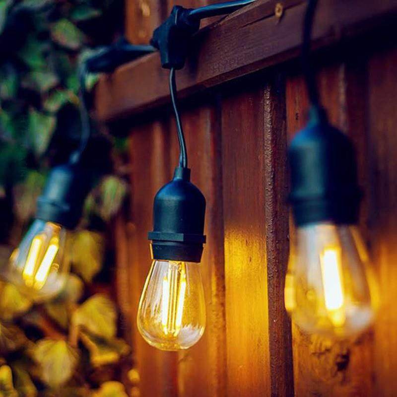 户外S14太阳能跑马灯户外防水串灯露营灯串氛围灯带庭院遥控灯串