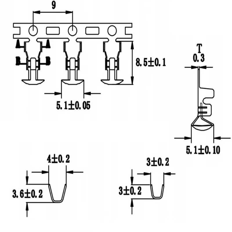 【折扣价】接插件保险丝小耳扒接线冷压端子5*205X20保险丝盒专用