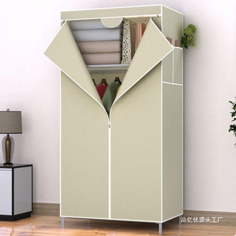【折扣价】衣柜经济型简易布衣柜家用卧室加粗加厚钢管出租房全钢