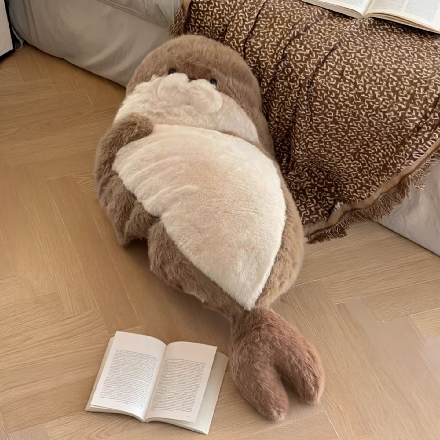 软萌可爱！海豹玩偶抱枕原装正版