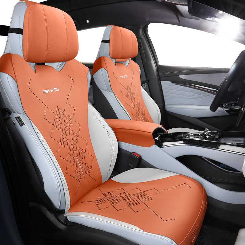 比亚迪海豹翻毛皮马鞍垫多件套专车专用汽车坐垫四季纯电动座垫
