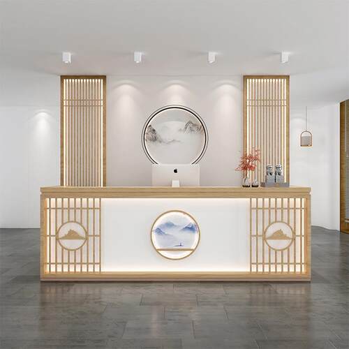 饭新式前台茶楼吧台收银台店铺小中型店铺柜台店前待台桌接台