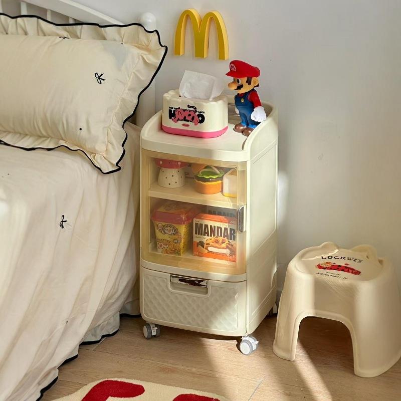 【折扣价】【新家的100个快递】奶油风小推车置物架大容量多层可