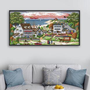 【折扣价】针功夫十字绣2019新款绣客厅小件舒适小海湾风景系列刺