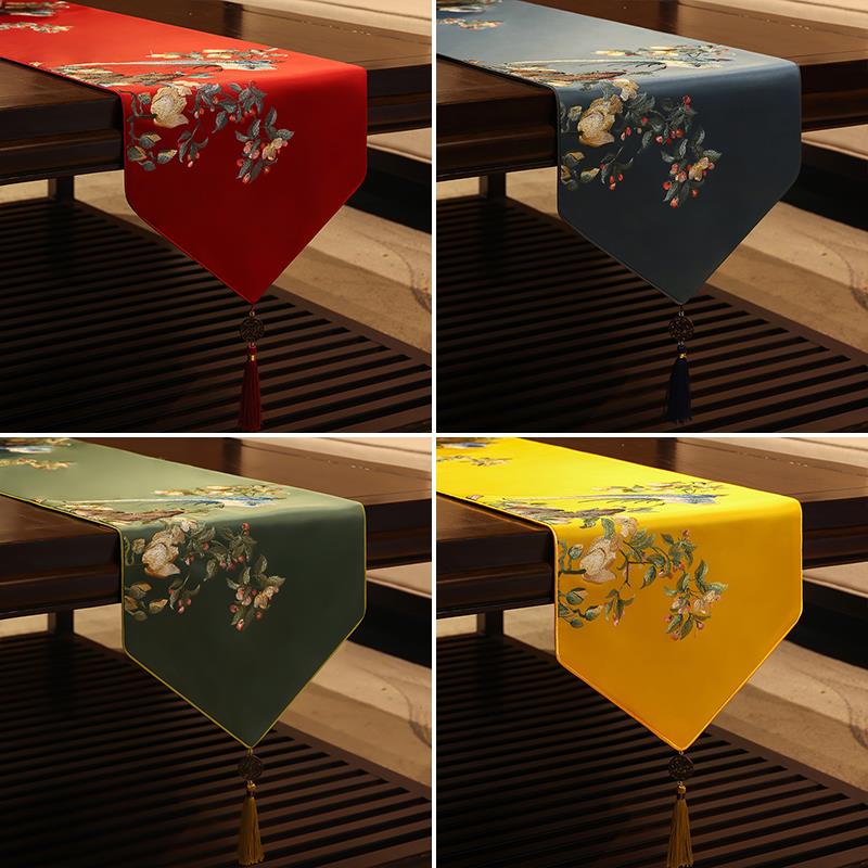 【折扣价】桌旗新中式轻奢高端结婚红色茶几茶旗茶台垫布电视柜长