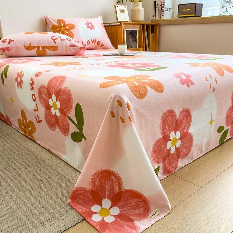 【折扣价】秋冬季加厚亲肤单件床单简约单双人宿舍原棉磨毛单品被