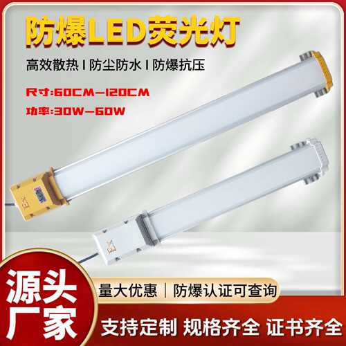 LED防爆灯长条荧光灯车间防水日光灯 60cm1.2米防水防尘支架灯