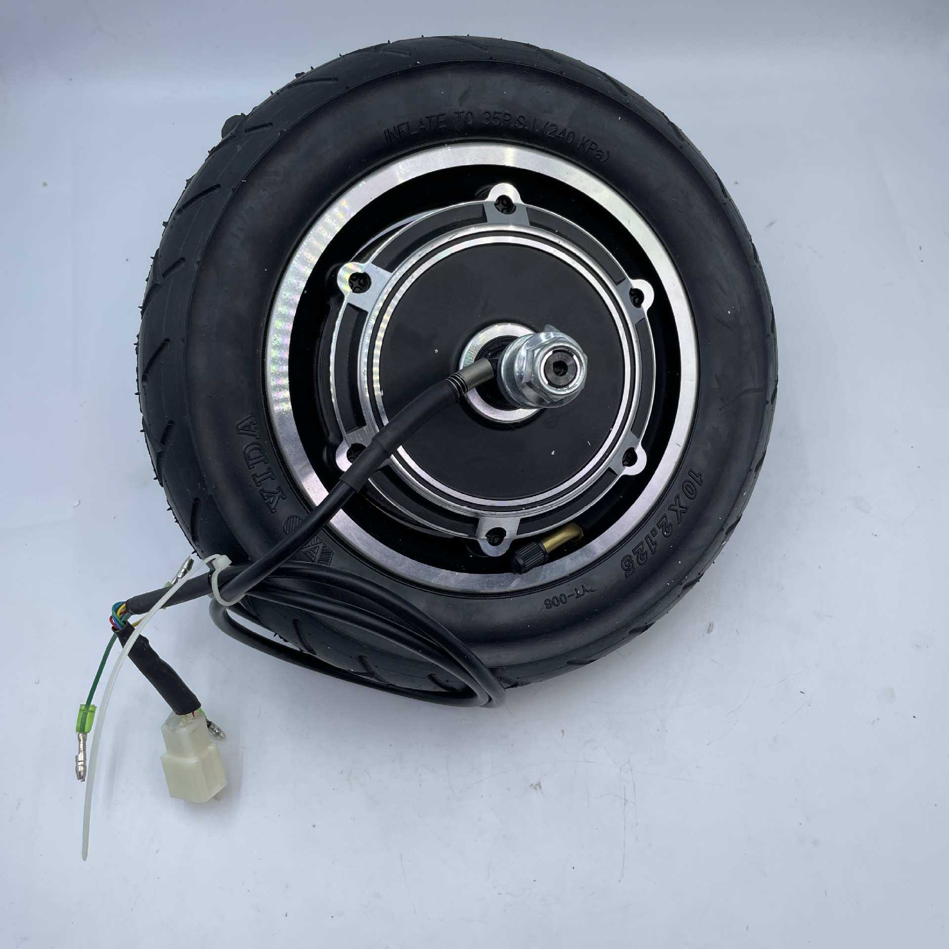 跨境 电动车无刷电机36V350W10寸轮毂电机10X2.125含胎鼓刹