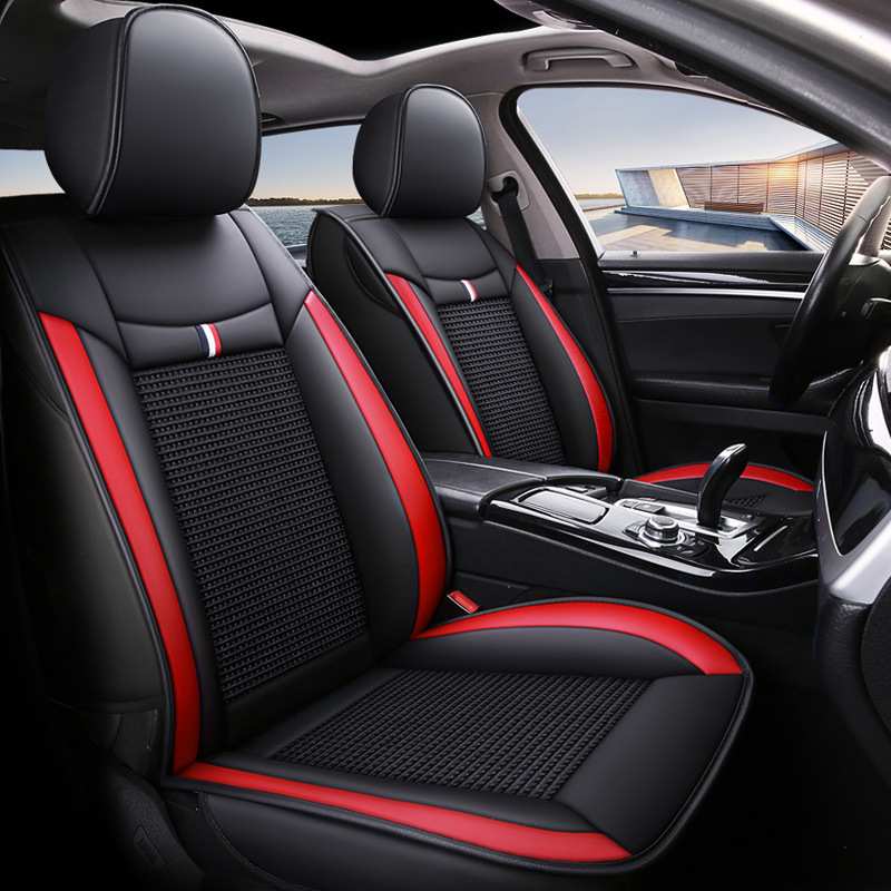 全车五座全包围汽车坐垫四季通用车座椅套皮耐磨耐脏透皮冰丝椅套