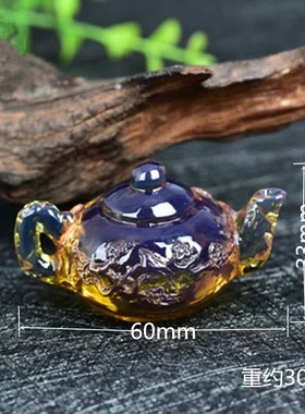 打麻将吉祥物老蜜蜡把把壶白蜜把件血珀二代琥珀手把件蓝珀摸