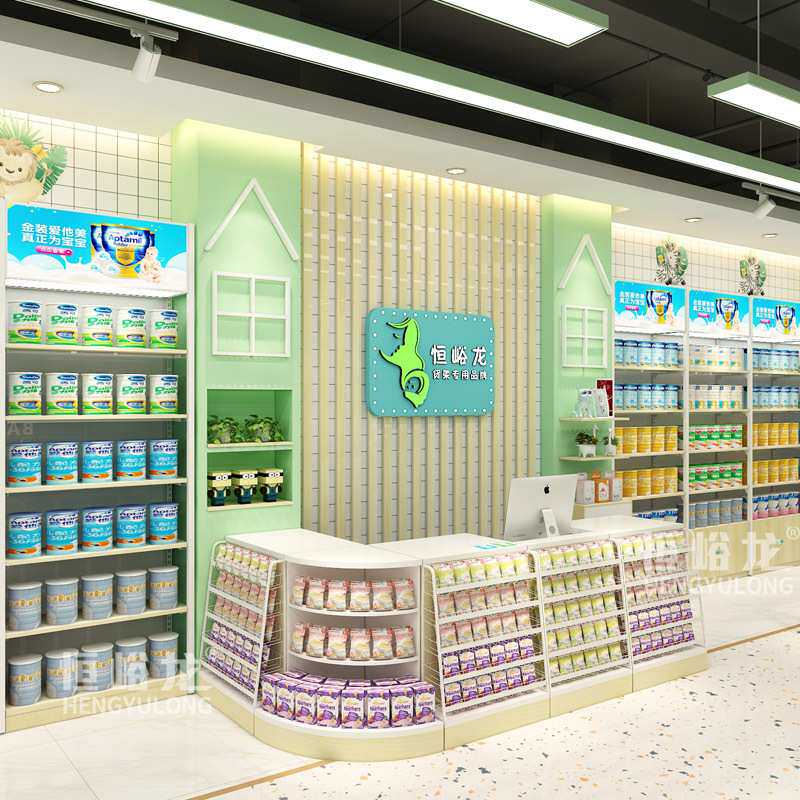 恒峪龙前台超市便利店收银台母婴精品小型柜台拆卸式立柱货架厂家