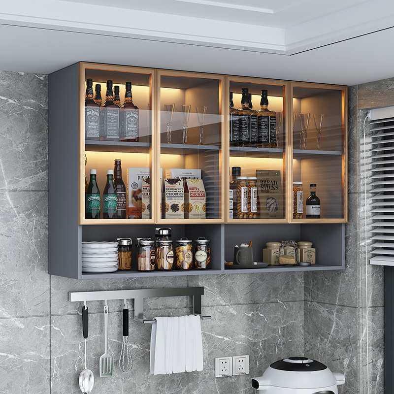 厨房玻璃门吊柜墙壁柜墙上储物酒柜置物架壁挂式收纳柜子餐厅橱柜,模玩/动漫/周边/娃圈三坑/桌游,模型制作工具/辅料耗材,淘宝优惠券,粉丝福利购,淘宝优惠卷