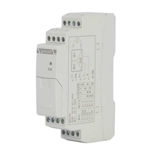 安科瑞BD100-AV/V-C12交流电压变送器输出2路0-5V电压信号导轨式