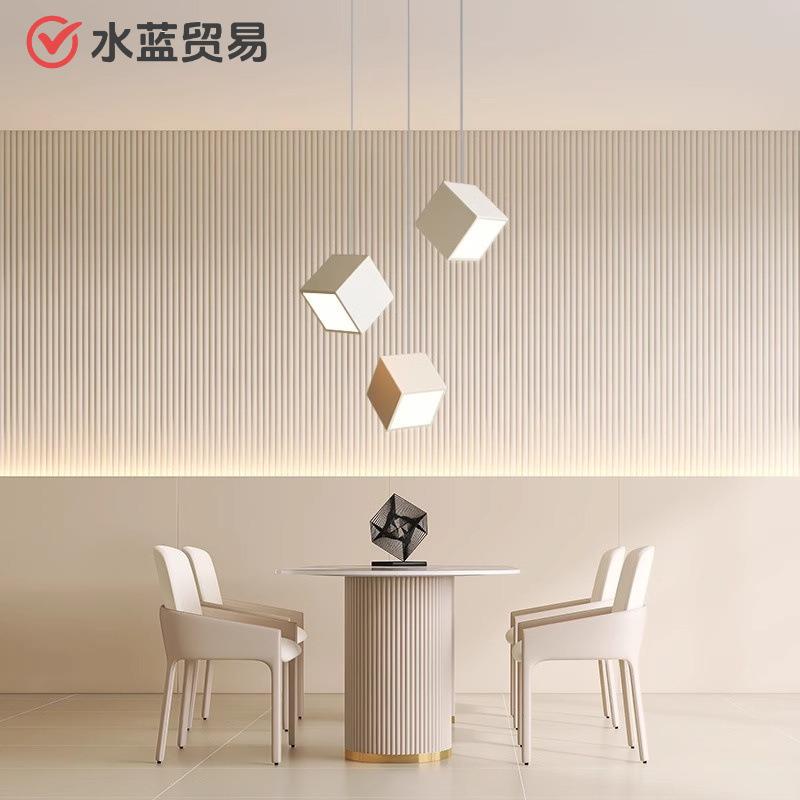 极简方块餐厅吊灯现代简约饭厅餐桌吧台led灯创意卧室床头小吊灯