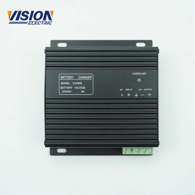 无刷发电机配件CH2806A 12V/24V蓄电池充电器6A自动浮充充电器