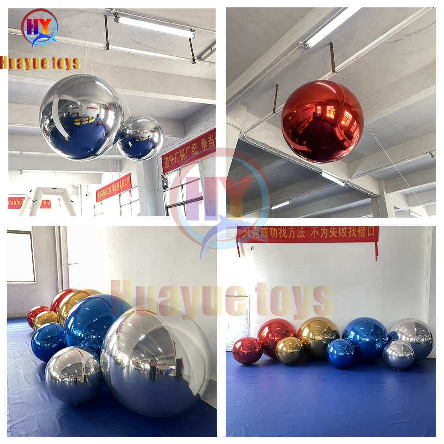 双层酒吧充气pvc镜面球反光球商场KTV婚庆新年装饰品道具气球定制