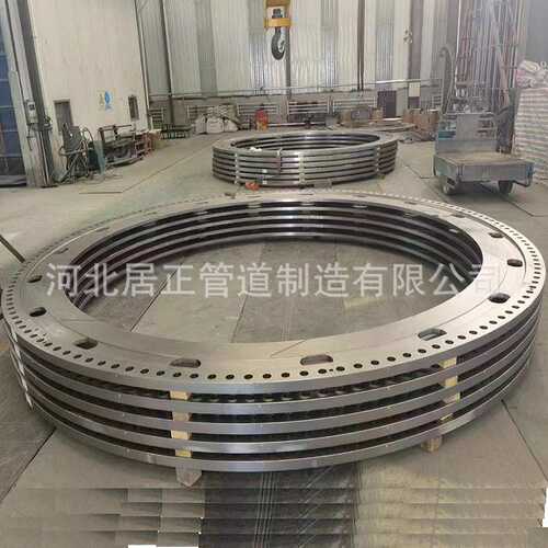 供应大口径法兰盘 碳钢Q235B不锈钢卷制锻造压力容器法兰现货外径