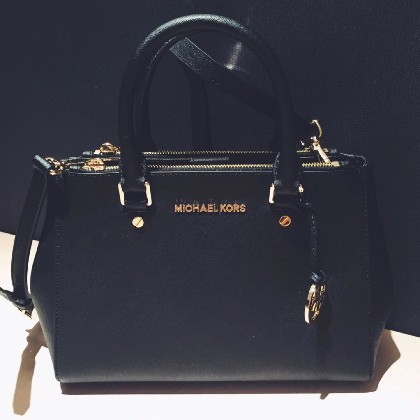 美国直邮MK正品代购女包真皮Eleanor杀手包手提斜挎百搭通勤商务