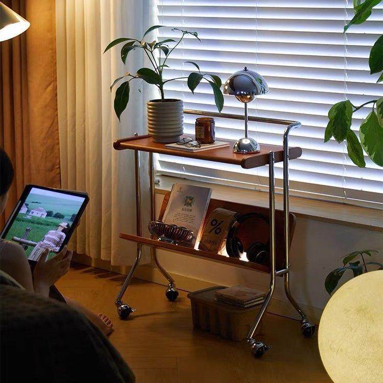 中古可移动小推车沙发边几客厅复古实木茶几杂志书架床头置物架子,鲜花速递/花卉仿真/绿植园艺,割草机/草坪机,淘宝优惠券,粉丝福利购,淘宝优惠卷