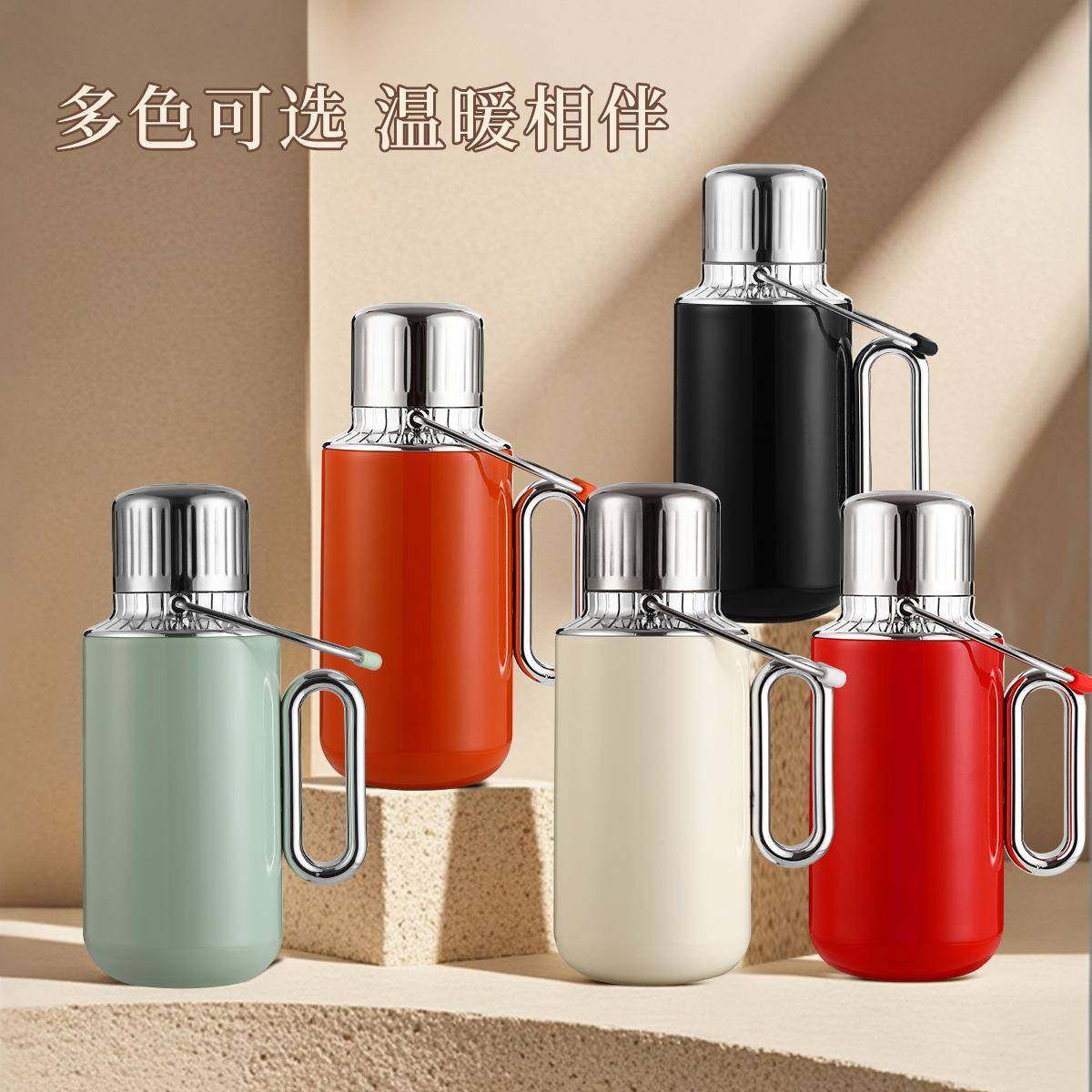 2025新款316提手保温壶机械盖双层保温保冷全钢盖子可饮水焖茶壶