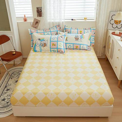 纯棉床笠单件北欧简约150x200cm全棉床罩180x200席梦思床垫保护套