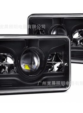 4X6远近光卡车灯LED5寸方灯改装车越野车头灯45W灯杯款工作灯