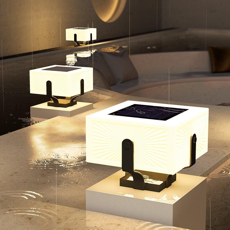 不锈钢太阳能柱头灯户外防水庭院灯接电款花园别墅大门柱子灯围墙