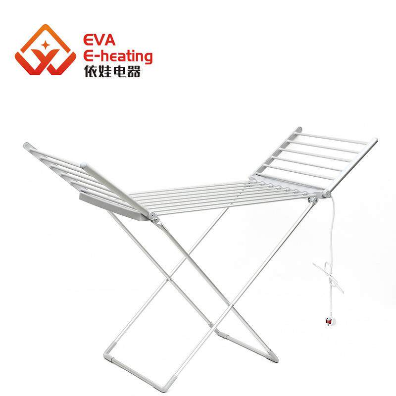 室内电热晾衣架折叠静音恒温电热烘干衣架带翅膀展翼款