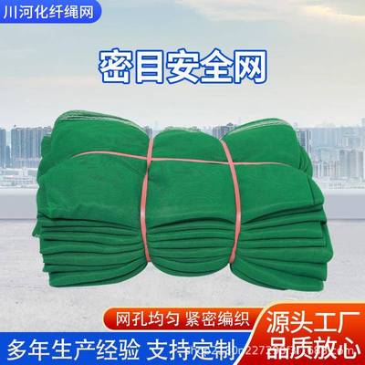 建筑安全密目网工地工程阻燃防护网国标安全聚乙烯聚酯防坠绿网