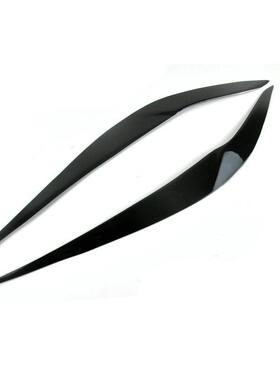 适用于16-22款宝马X1F48F49黑色树脂灯眉改装大灯眉眼眉贴