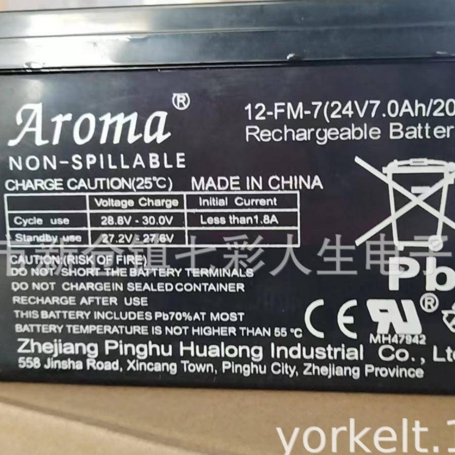 Aroma华龙铅酸蓄电池儿童电动玩具车24V7AH大电瓶配件童车电瓶