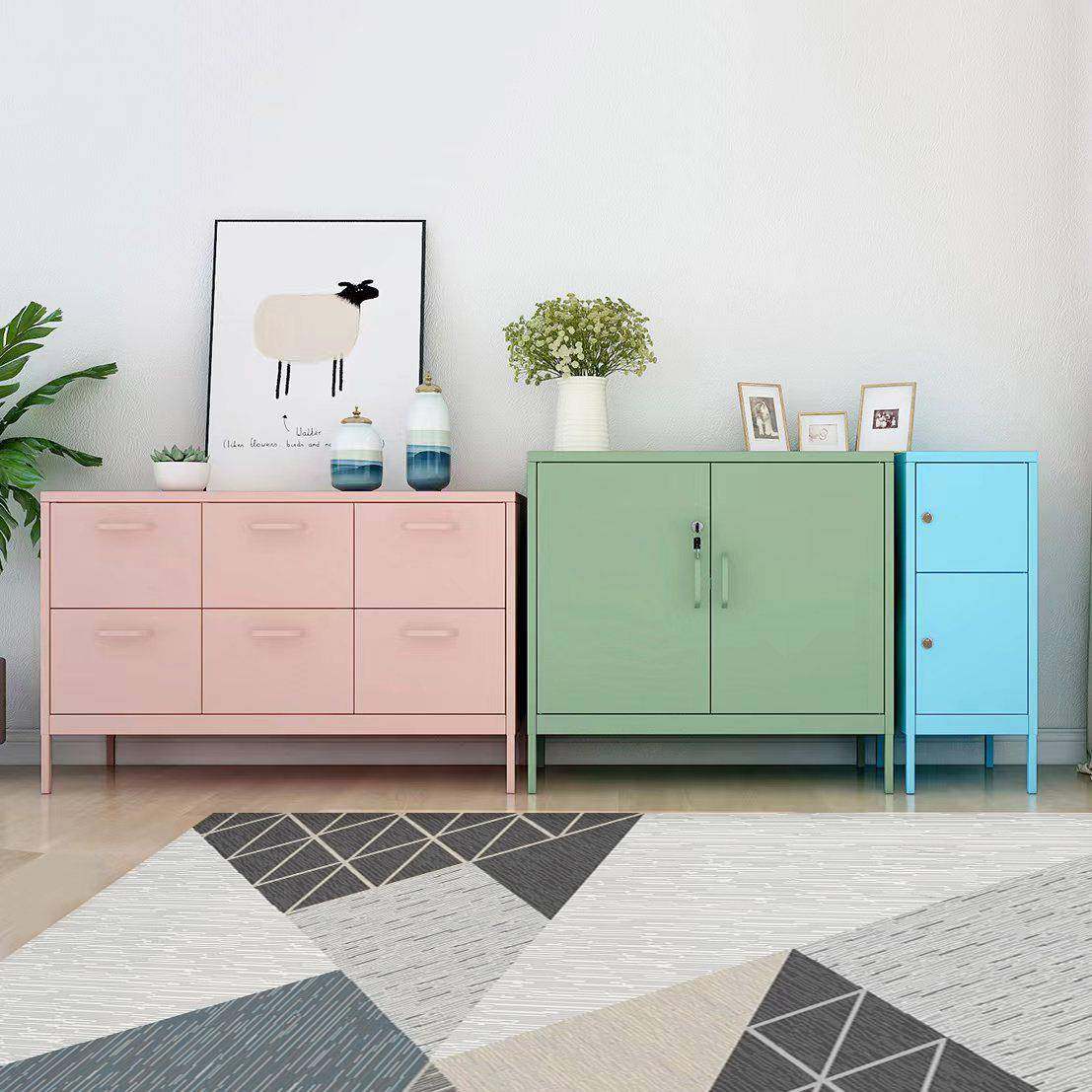 北欧铁艺餐边柜储物柜简约现代家用置物柜斗柜客厅厨房收纳柜带锁,鲜花速递/花卉仿真/绿植园艺,割草机/草坪机,淘宝优惠券,粉丝福利购,淘宝优惠卷