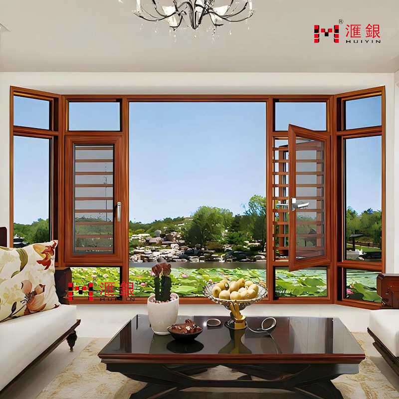 高端断桥系统门窗现代轻奢别墅封阳台落地窗卧室封窗隔音平开窗户