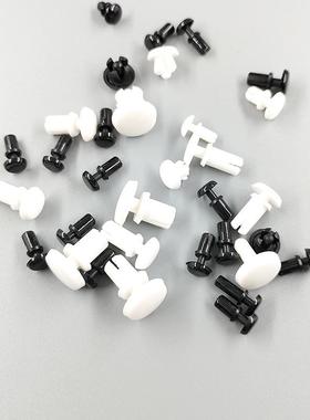 黑色尼龙R型铆钉按压式塑料铆钉塑胶PC板卡扣R2R3R4R5R6子母铆钉