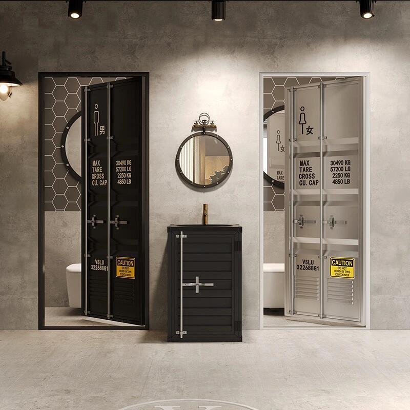 铁门集装箱门复古工业风门创意酒吧餐厅洗手间厕所门卫生间门