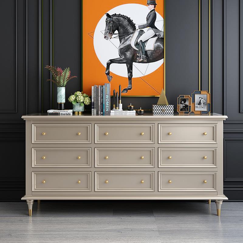 A5L轻奢美式香槟色五六七八九斗柜现代简约抽屉柜客厅卧室储物柜