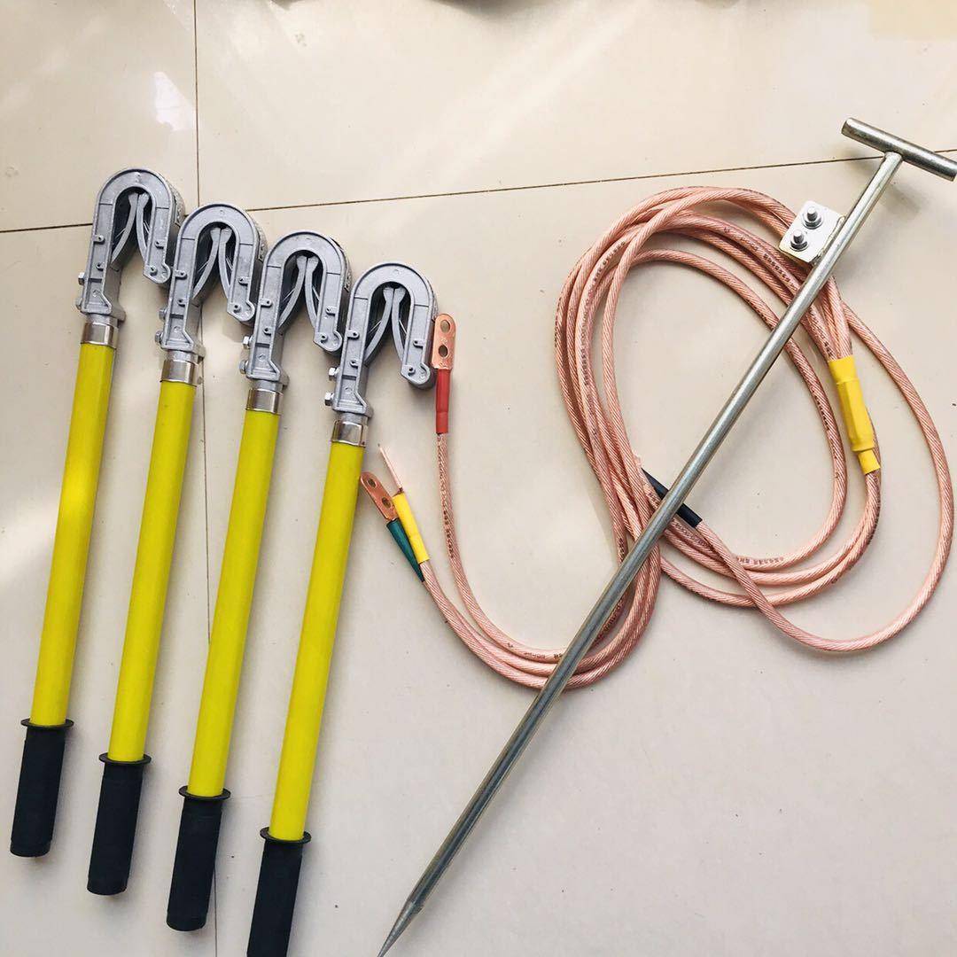 接地挂杆10kv/25mm2多股透明软铜线-JDX-WS型双簧挂钩型带护套