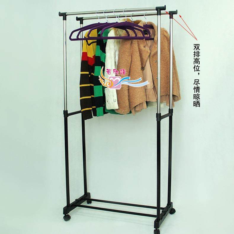 加粗25管单双杆晾衣架 落地式不锈钢可伸缩阳台室内晾衣架,3C数码配件,USB灯,淘宝优惠券,粉丝福利购,淘宝优惠卷