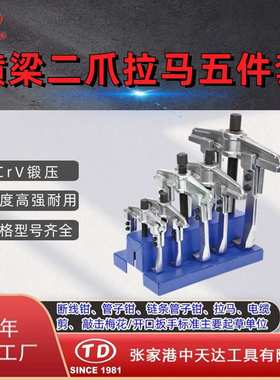 厂家供应 轴承拉马拆拔器 横梁二爪拉马五件套TD0804B品质放心