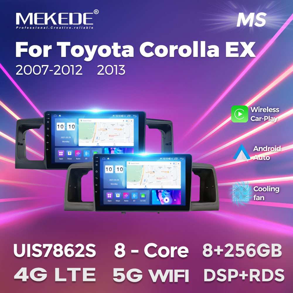 适用丰田Toyota Corolla  2007-2013款安卓大屏中控导航8+256G