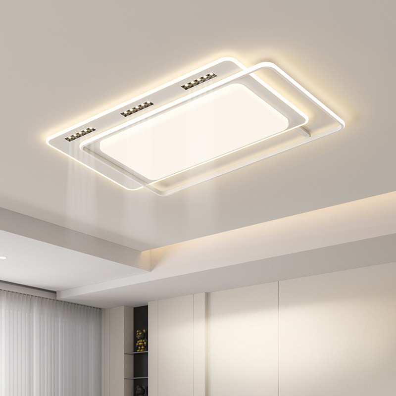 现代简约客厅灯2024新款家用大气奶油风LED带射灯卧室书房灯具