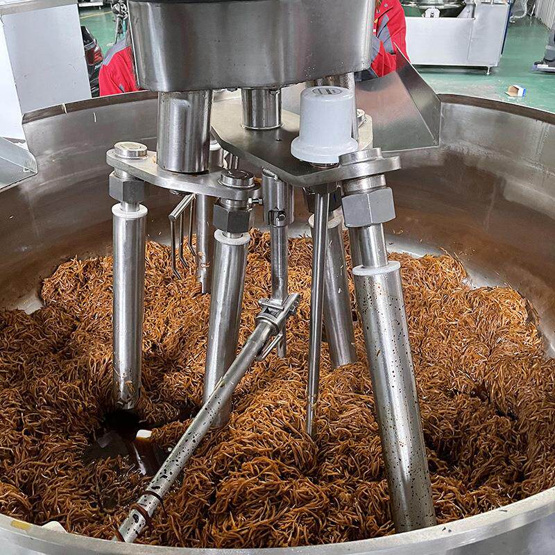 锅炖菜机器 自动辣星子鸡电搅拌锅 磁加热行搅拌炒锅大厂家