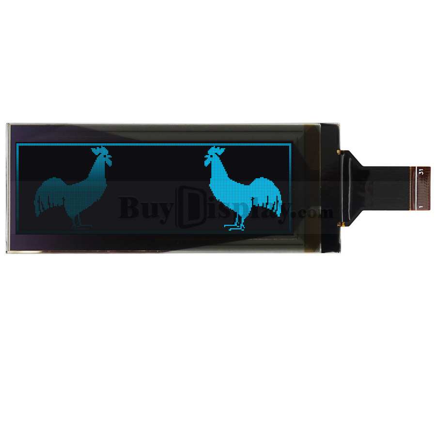 2.45寸蓝色OLED显示屏/16级灰阶OLED显示模块/304x96点阵/并串口