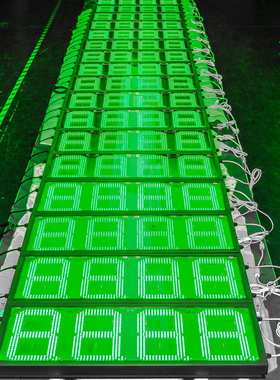 辽宁大连绿色油价牌户外加油站10寸绿色LED油价屏工厂