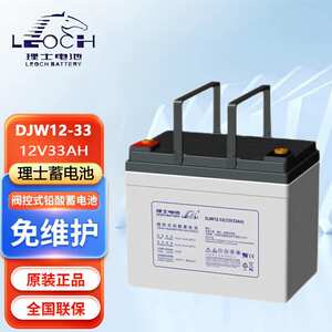 理士蓄电池DJW12-33铅酸免维护12V33AH铁塔基站储能UPS通讯系统