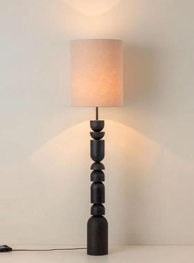 中古侘寂风Aska落地灯复古创意设计师酒店样板间客厅实木装饰灯具