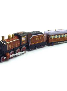 MS441三节火车发条工艺品创意礼品摄影道具摆件铁皮工艺品